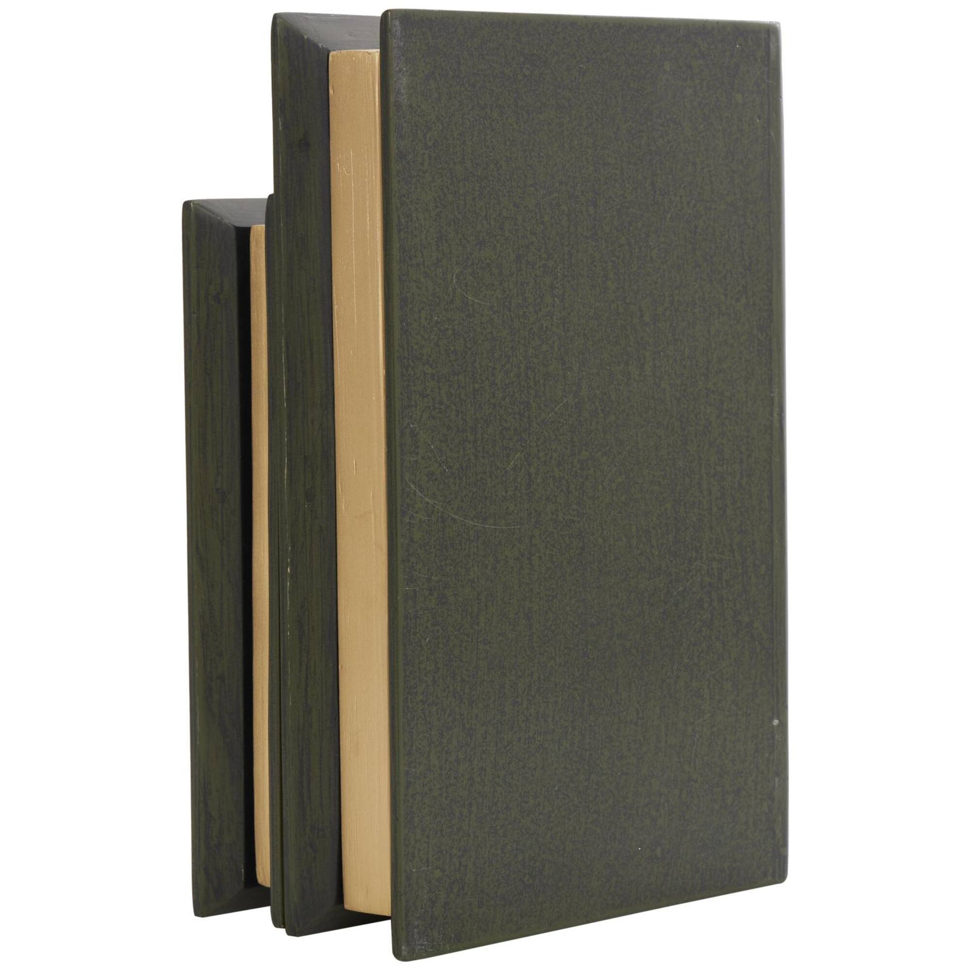 Green Wooden Sherlock Holmes Storage Faux Book Box Set